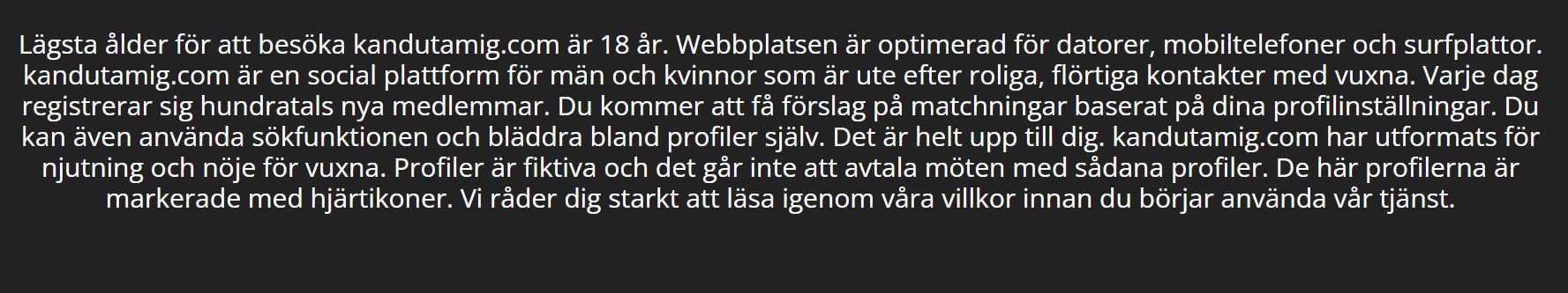 fiktiv profil i KanDuTamig