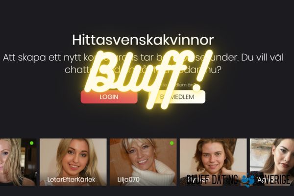hittasvenskakvinnor Bluff!