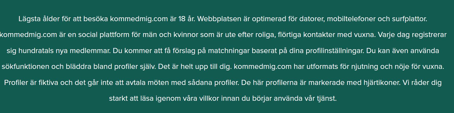 kommedmig falske profiler